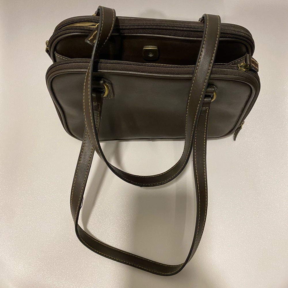 Villager Brown Leather Double Sided Bag